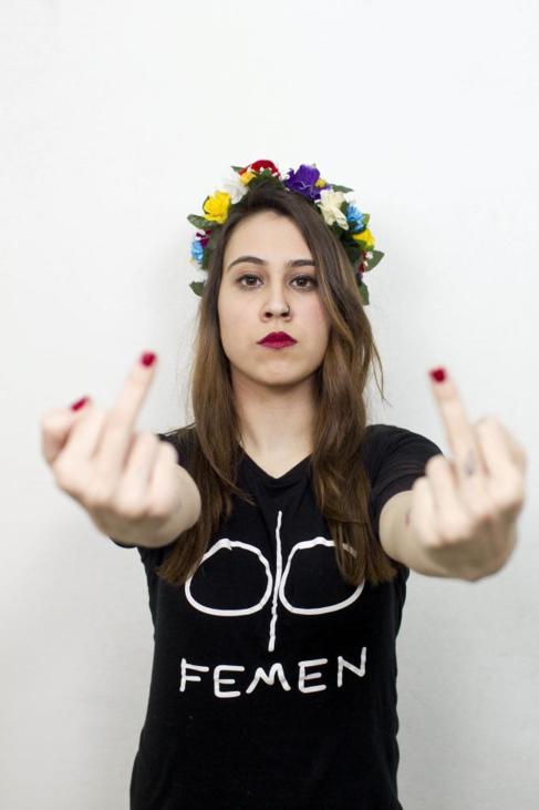 Lara Alczar, activista y lder de FEMEN Espaa.