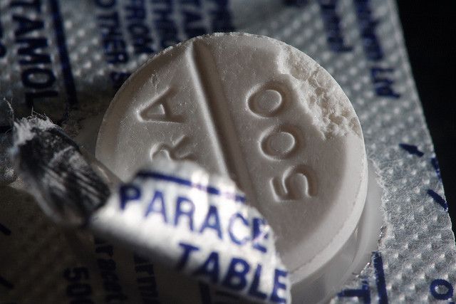 Una tableta de paracetamol.