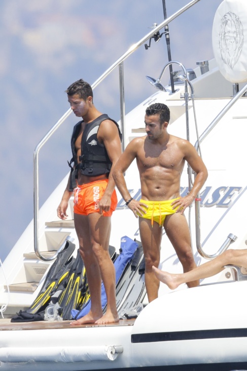 Cristiano, durante sus vacaciones en la Riviera francesa.