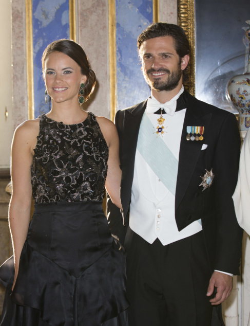 Carlos Felipe de Suecia y su prometida, la semana pasada.