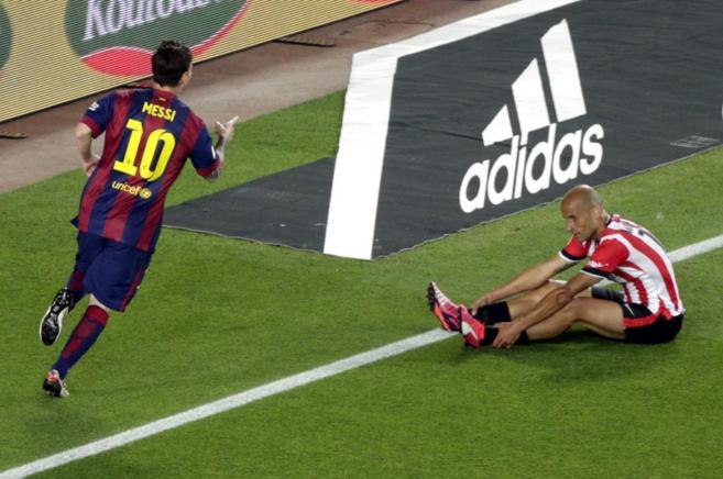 Leo Messi, tras anotar su mejor del ao frente al Athletic en la...