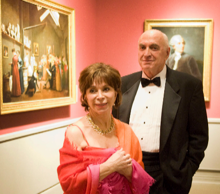 Isabel Allende y Willie Gordon en una cena de gala en Washington.