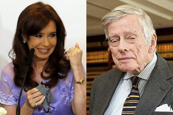 La presidenta argentina Cristina Fernndez de Kirchner y el juez...