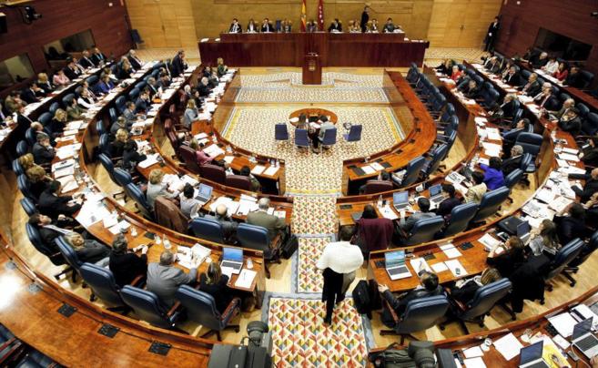 Panormica del Saln de Plenos del Parlamento autonmico durante...