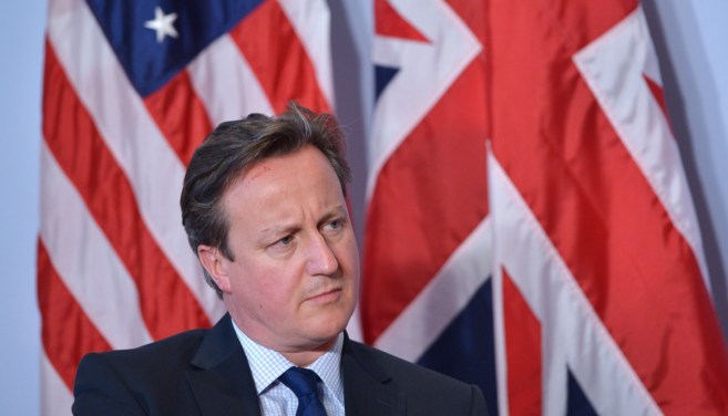 El primer ministro britnico, David Cameron, en la reunin del G7,...