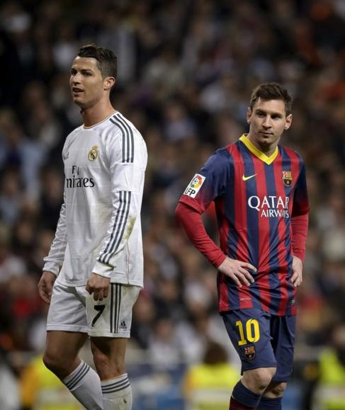 Ronaldo y Messi, durante un 'Clsico'.