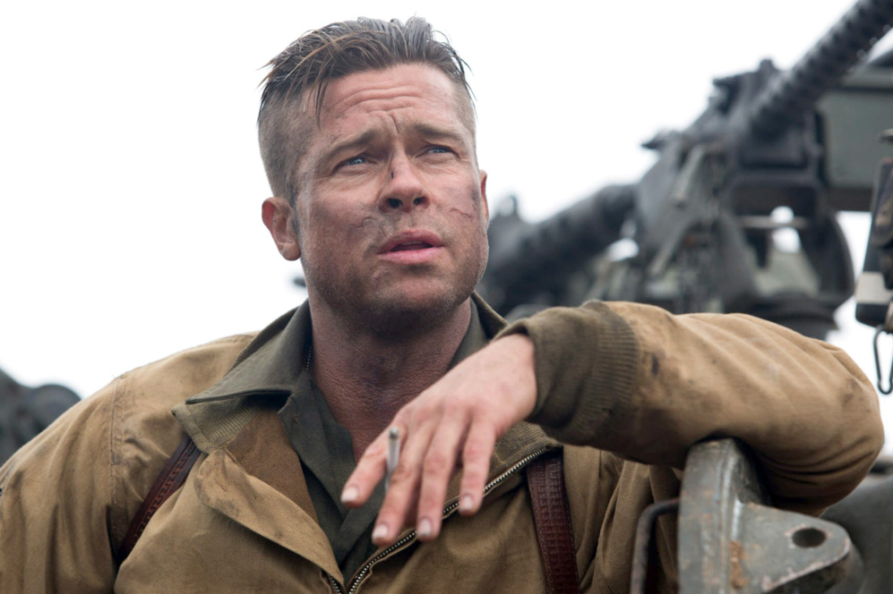 El actor Brad Pitt en su ltima pelcula blica, 'Fury'...