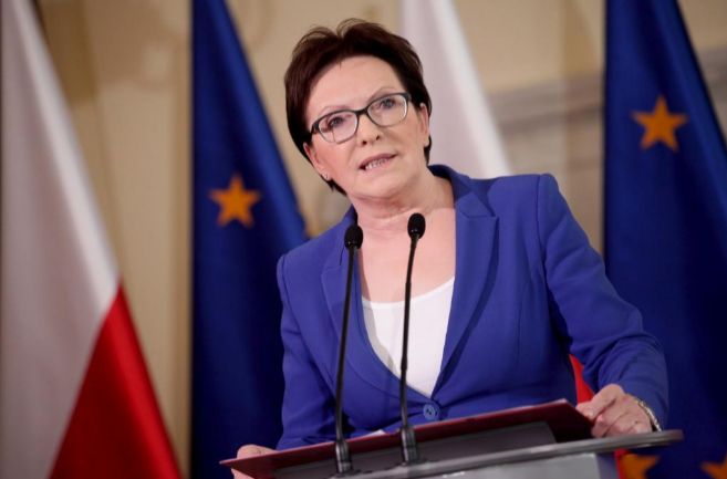 La primera ministra polaca, Ewa Kopacz, este mircoles.