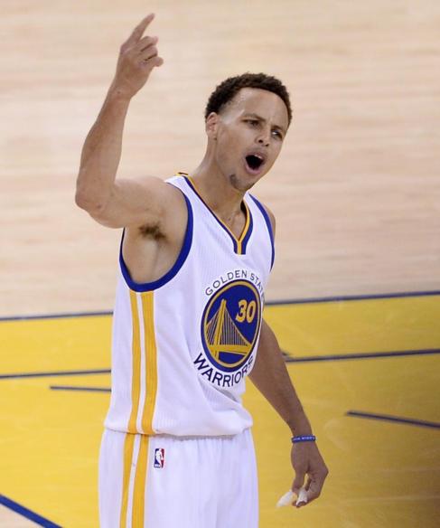 Curry en el quinto partido de las Finales de la NBA