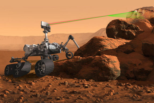 Ilustracin del instrumento SuperCam de la misin Mars 2020.