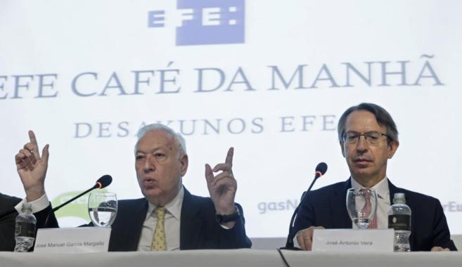 Jos Manuel Garca-Margallo, en un desayuno informativo en Sao...