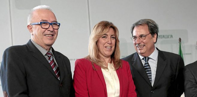 El consejero Snchez Maldonado, Susana Daz y el rector de la UNIA,...