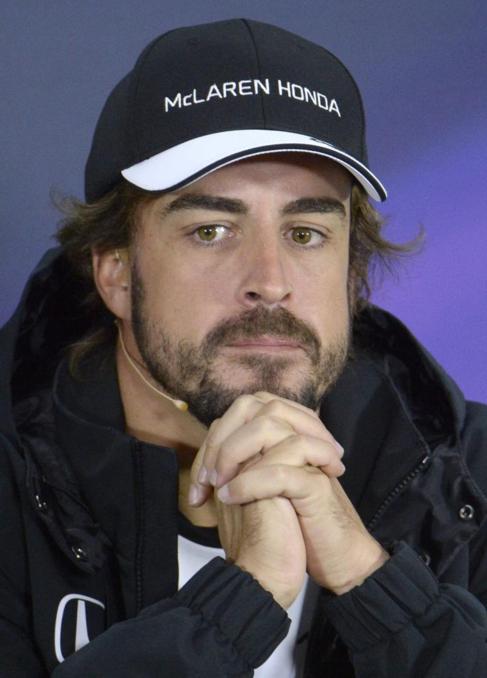 Fernando Alonso, durante la rueda de prensa.