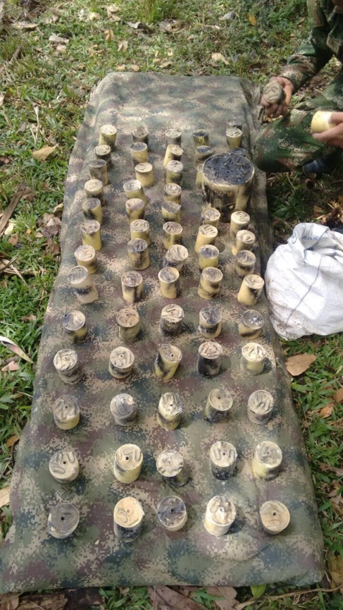 Minas antipersona de las FARC descubiertas por el Ejrcito en las...
