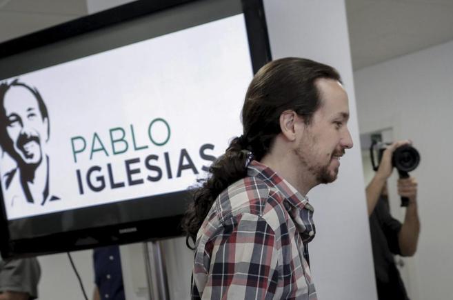 Pablo Iglesias, el jueves pasado en Madrid, en la presentacin de la...