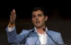 Ciudadanos (Citizens) party leader Albert Rivera gestures during a...