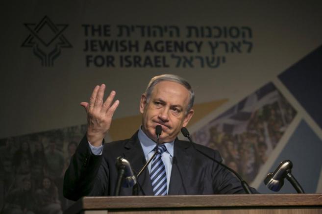 El primer ministro israel, Bejamin Netanyahu, en la Asamblea de la...