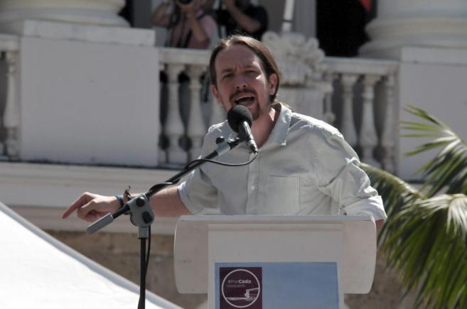 Pablo Iglesias, en un acto celebrado en Cádiz el pasado viernes.