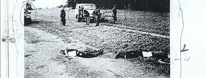 Fotografa de los cuerpos de dos vctimas de presuntas ejecuciones...