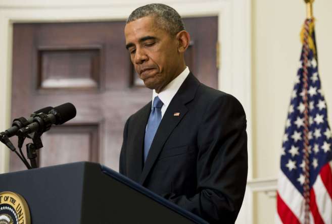 El presidente Obama comparece en la Casa Blanca para explicar los...