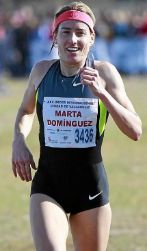 La atleta, en la meta del Cross Internacional de Valladolid de 2013