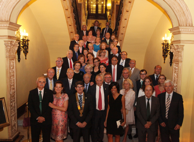 Los miembros del Club Rotary Castelln y sus acompaantes, en la...