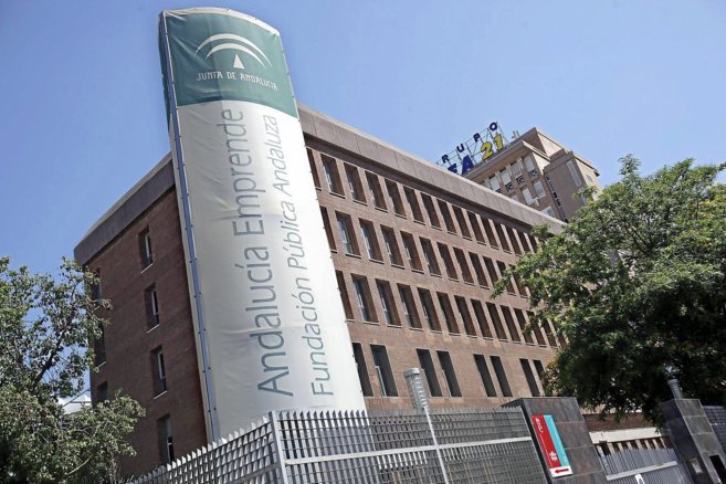 La fachada de la sede de la Fundacin Andaluca Emprende en Sevilla.