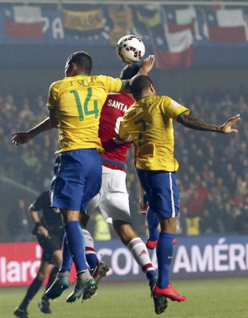 Thiago Silva, en su desafortunado penalti.