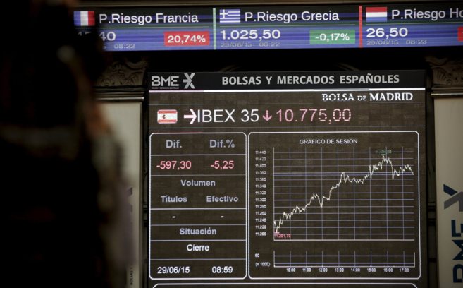 El desplome de la Bolsa española al inicio de la sesión superó el...