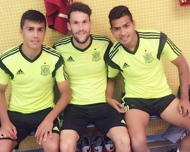 De izquierda a derecha: Rodrigo Hernndez, Alfonso Pedraza y Nahuel...