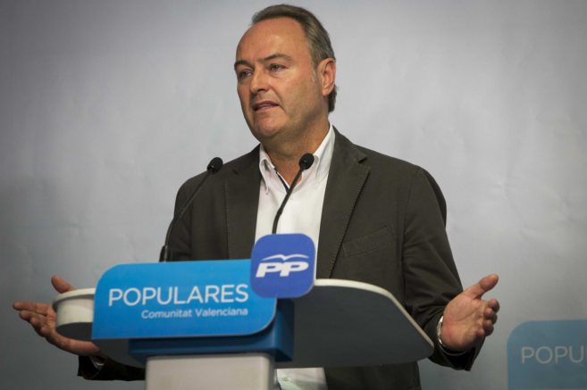 El presidente del Partido Popular de la Comunidad Valencia, Alberto...
