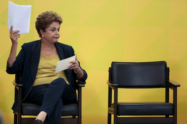 Dilma Rousseff en el Palacio de la Meseta, sede del ejecutivo del...