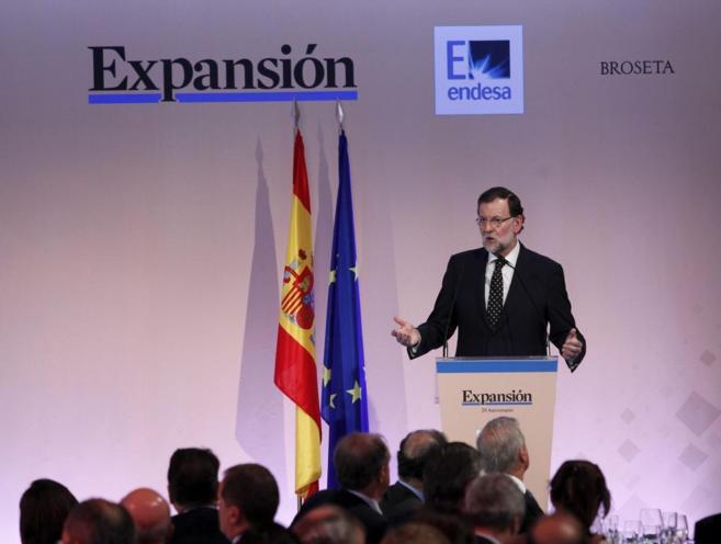 El presidente del Gobierno, Mariano Rajoy, el pasado jueves en el foro...