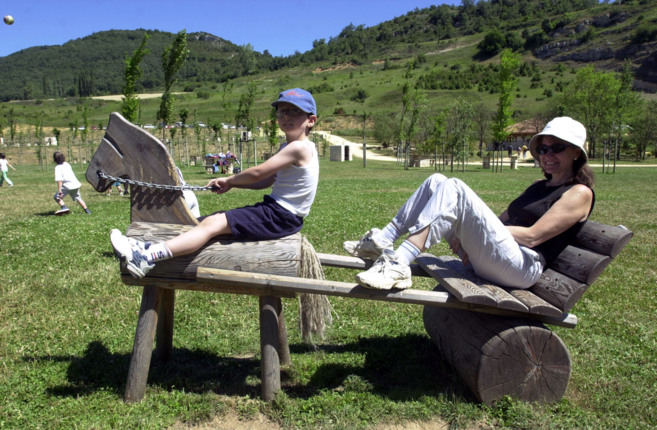 Zona recreativa en el Parque Natural de Izki.