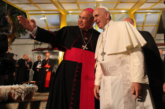 El arzobispo de Ro, Orani Tempesta, junto al Papa Francisco.