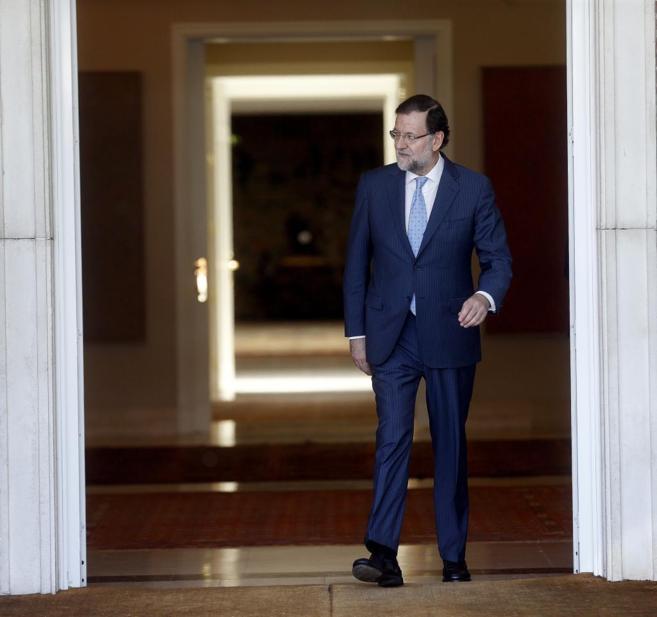 Mariano Rajoy, en el Palacio de la Moncloa.