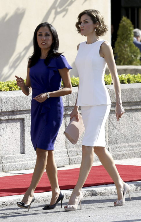 La Reina Letizia y Nadine Heredia, esta maana.