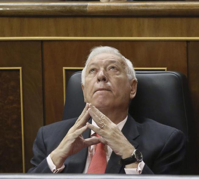 Jos Manuel Garca-Margallo durante la sesin de control al...