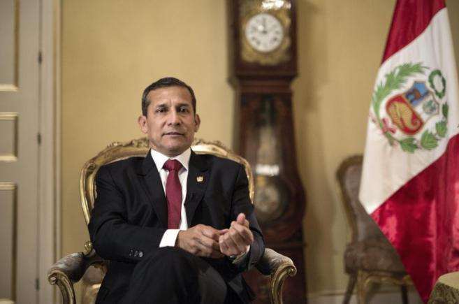 El presidente de Perú, Ollanta Humala, este miércoles en el Palacio...