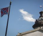 La bandera confederada del Capitolio en Carolina del Sur en Columbia...