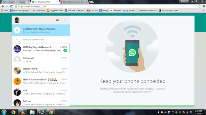 WhatsApp Web.