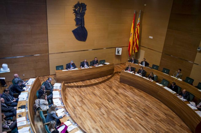 Imagen del pleno de la Diputacin de Valencia, con Alfonso Rus como...