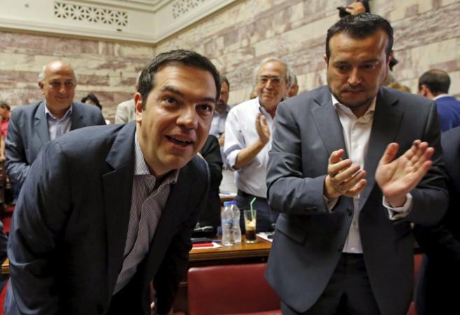 El primer ministro griego, Alexis Tsipras, en el Parlamento heleno