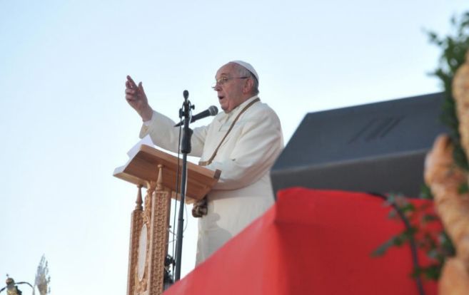 El Papa Francisco durante una ceremonia el pasado jueves en Bolivia.
