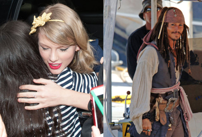Taylor Swift abraza a una fan en Nueva York. En California, Johnny...