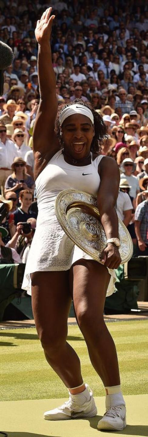 Serena Williams, con su sexto ttulo en Wimbledon.