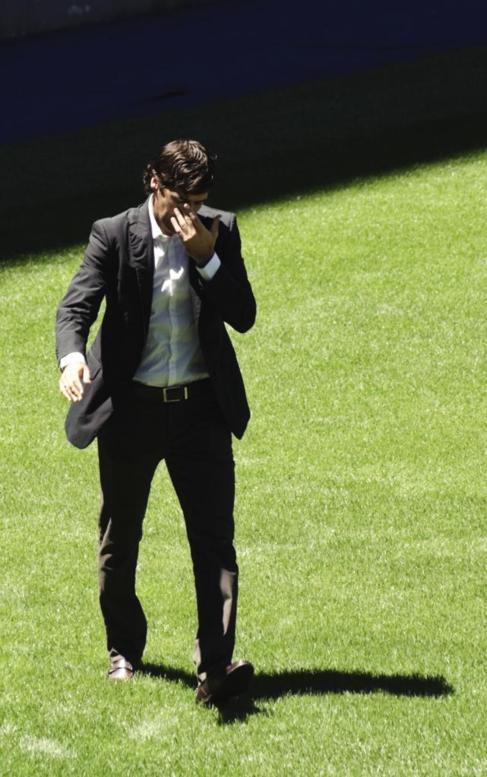 Ral Gonzlez, en su despedida del Real Madrid