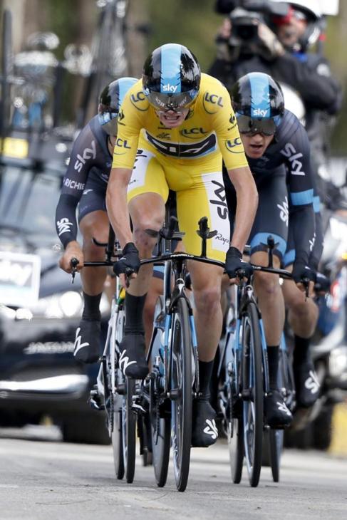 Christopher Froome durante la novena etapa del Tour.