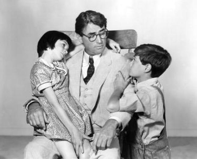 Gregory Peck, en el papel de Atticus Finch.