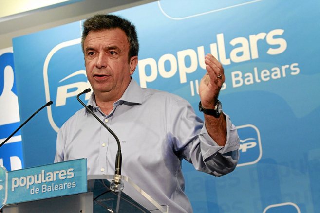 El secretario general del PP en Baleares, Miquel Vidal, en rueda de...